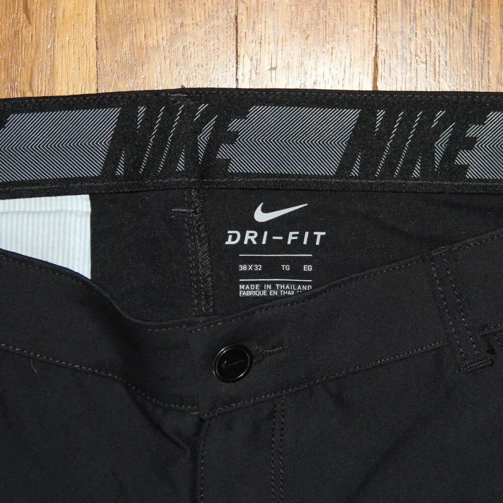 Nike Slim Fit Flex 6 Pocket Dri-Fit Golf Pants Mens 38x32 Black